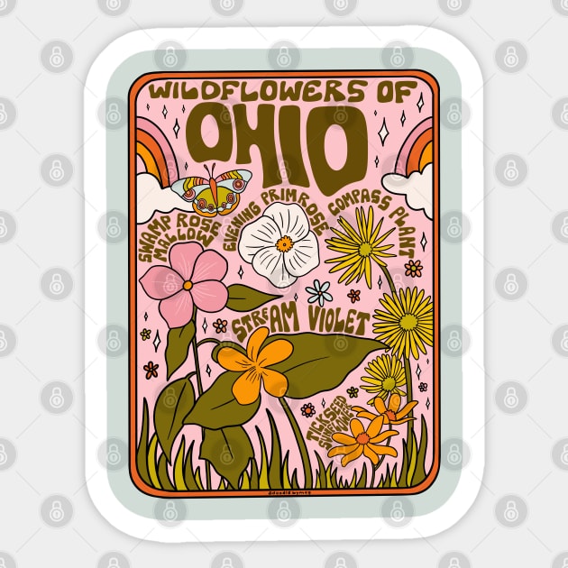 Ohio Wildflowers Sticker by Doodle by Meg